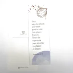 Separador de libros Paper Ink Jeremías 29:11 con flor en línea y acuarela lila – imagen 5